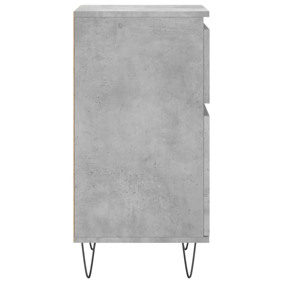 Buffets 2 pcs gris béton 40x35x70 cm bois d'ingénierie - 8
