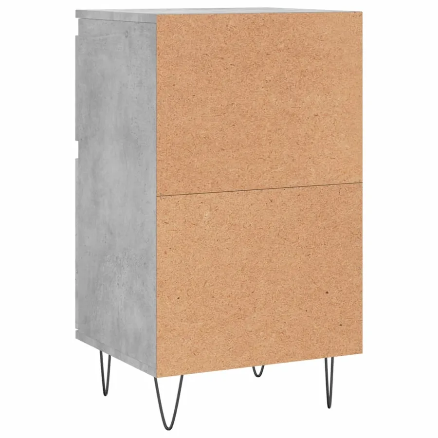 Buffets 2 pcs gris béton 40x35x70 cm bois d'ingénierie - 9