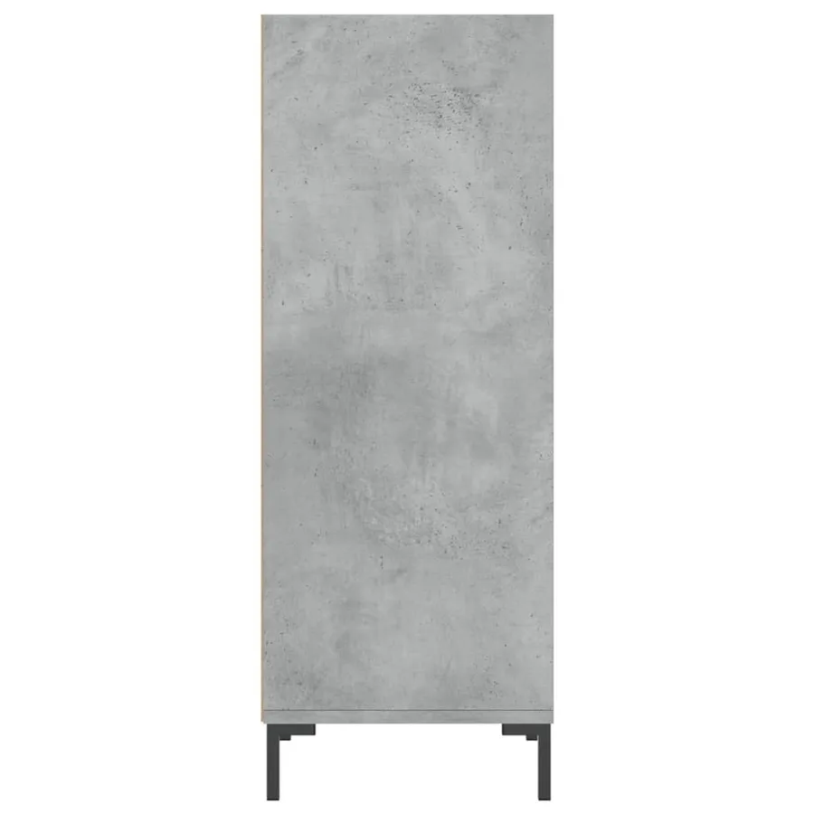 Buffet gris béton 34,5x32,5x90 cm bois d'ingénierie - 5