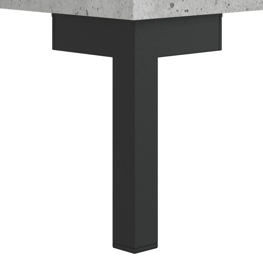 Buffet gris béton 34,5x32,5x90 cm bois d'ingénierie - 7