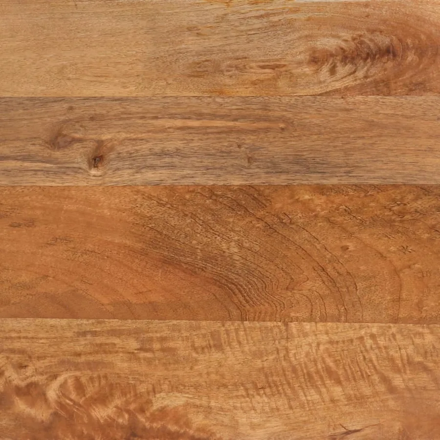 Table de chevet marron et noir bois de manguier solide - 10