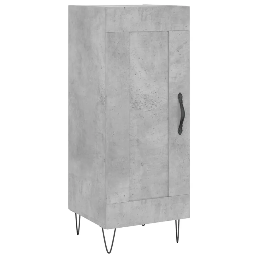 Buffet Gris béton 34,5x34x90 cm Bois d'ingénierie - 2