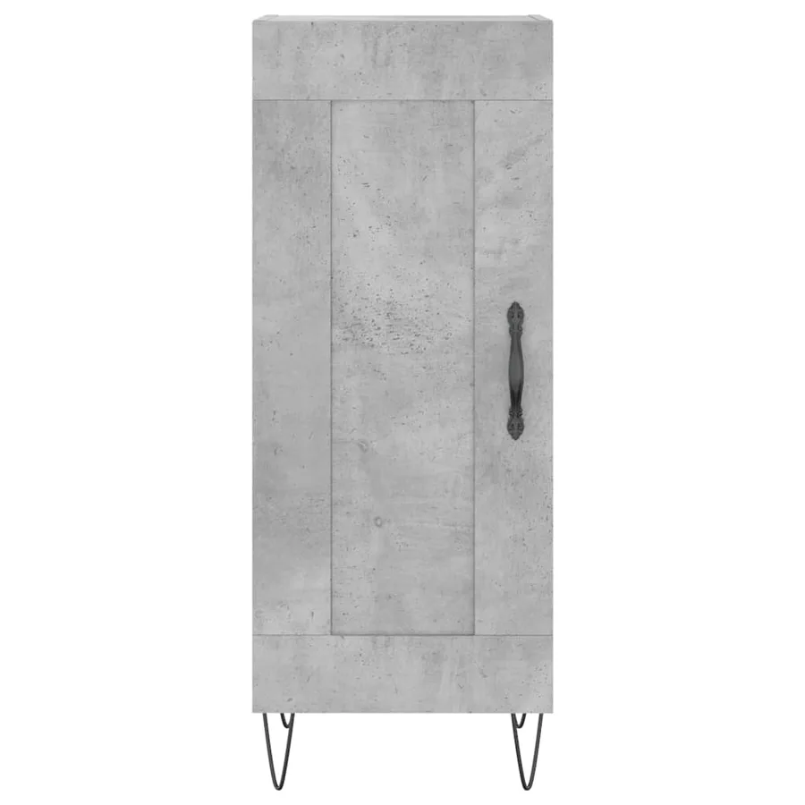 Buffet Gris béton 34,5x34x90 cm Bois d'ingénierie - 5