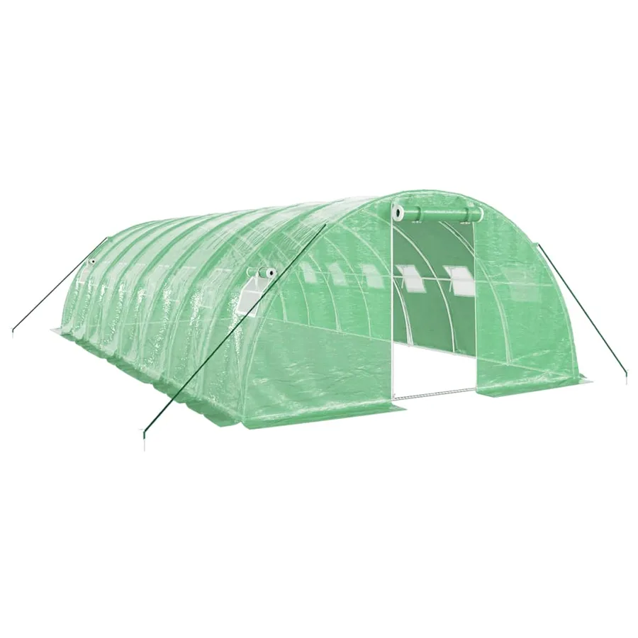Serre avec cadre en acier vert 32 m² 8x4x2 m - 2