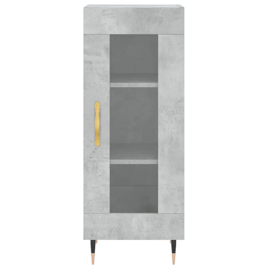 Buffet Gris béton 34,5x34x90 cm Bois d'ingénierie - 5