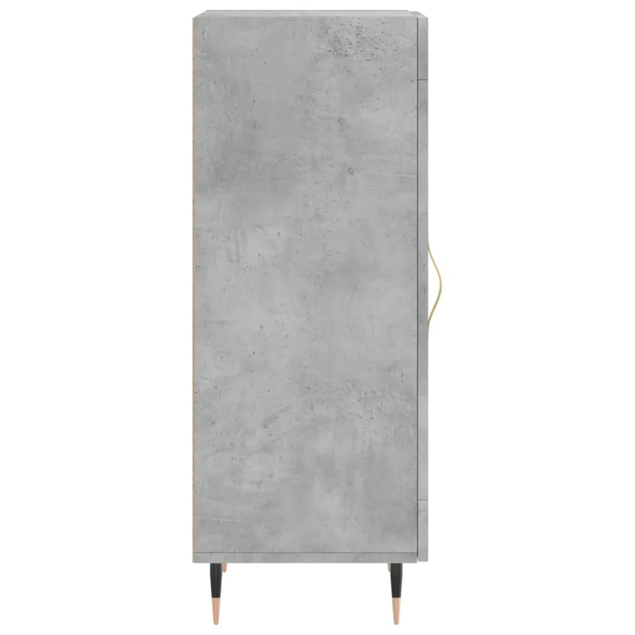 Buffet Gris béton 34,5x34x90 cm Bois d'ingénierie - 7
