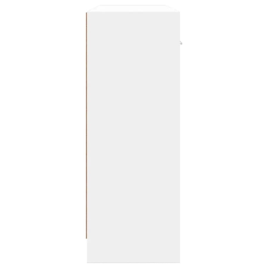 Buffet Blanc 91x28x75 cm Bois d'ingénierie - 7