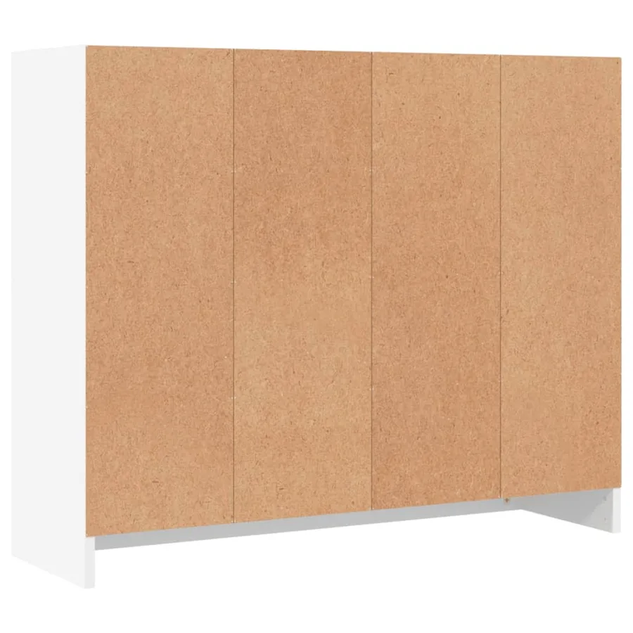 Buffet Blanc 91x28x75 cm Bois d'ingénierie - 8