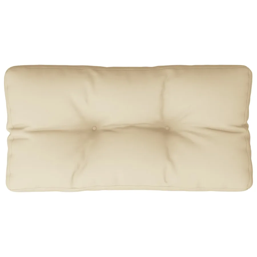 Coussin de palette beige 80x40x12 cm tissu - 2