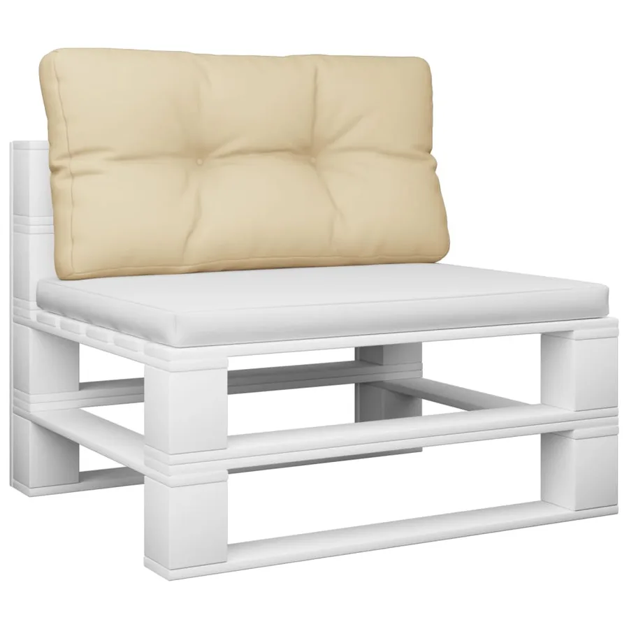 Coussin de palette beige 80x40x12 cm tissu - 3