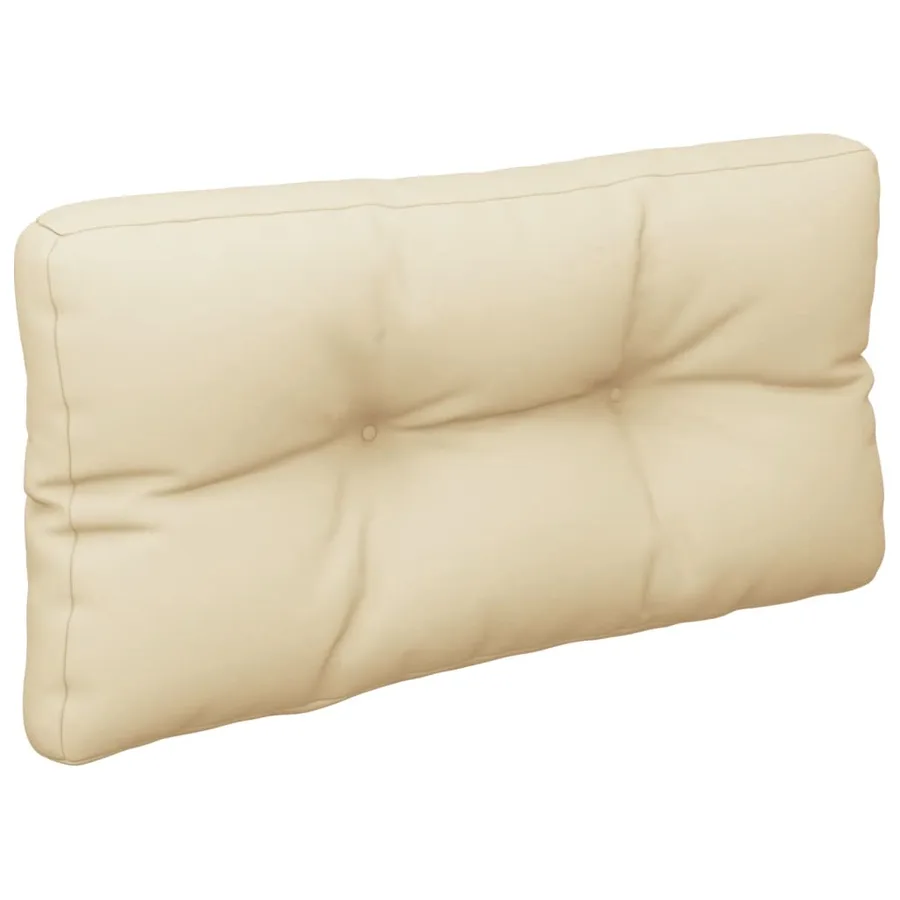 Coussin de palette beige 80x40x12 cm tissu - 4