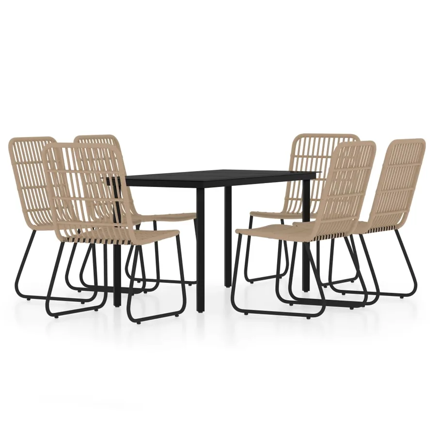 Ensemble à manger de jardin 7 pcs Chêne - 2