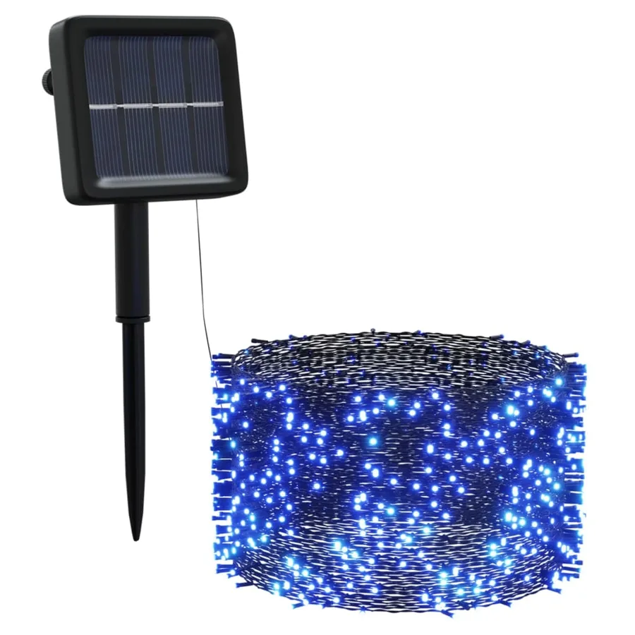 Lampes solaires 5 pcs 5x200 LED Bleu Intérieur Extérieur - 3