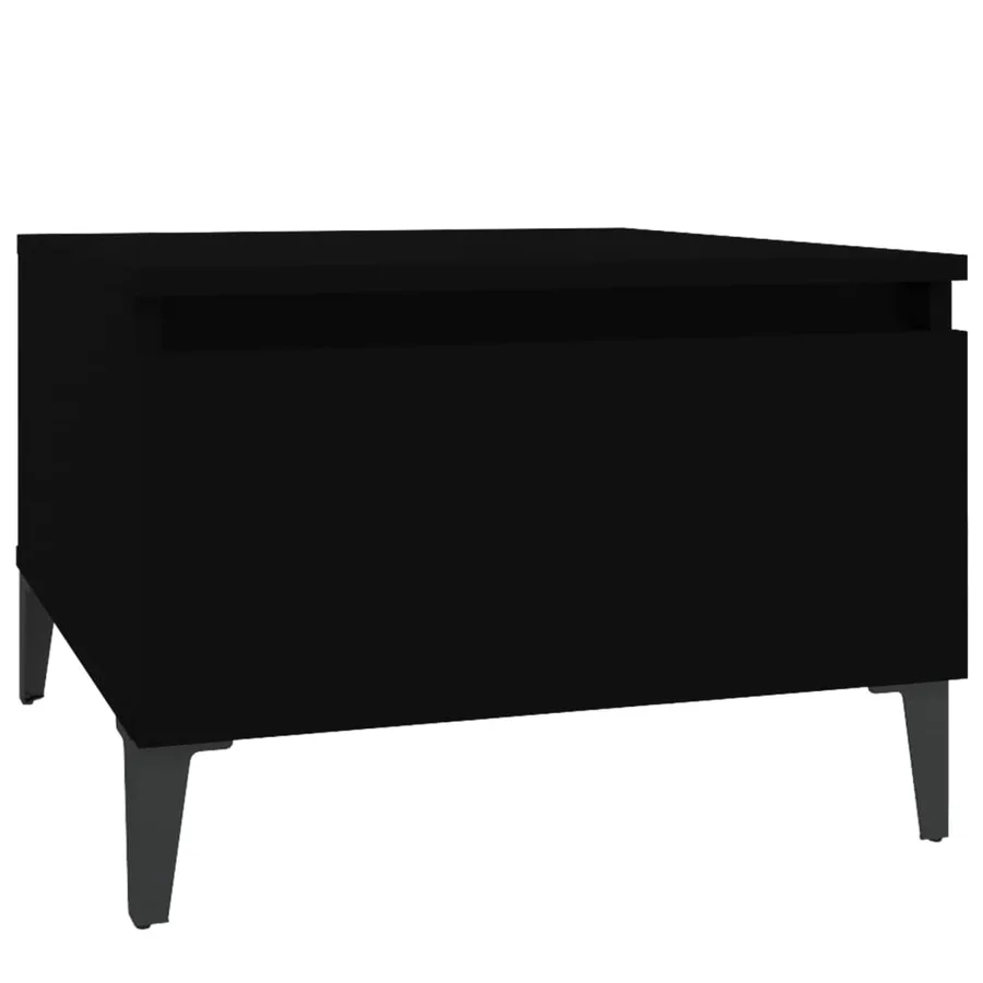 Tables d'appoint 2 pcs Noir 50x46x35 cm Bois d'ingénierie - 6