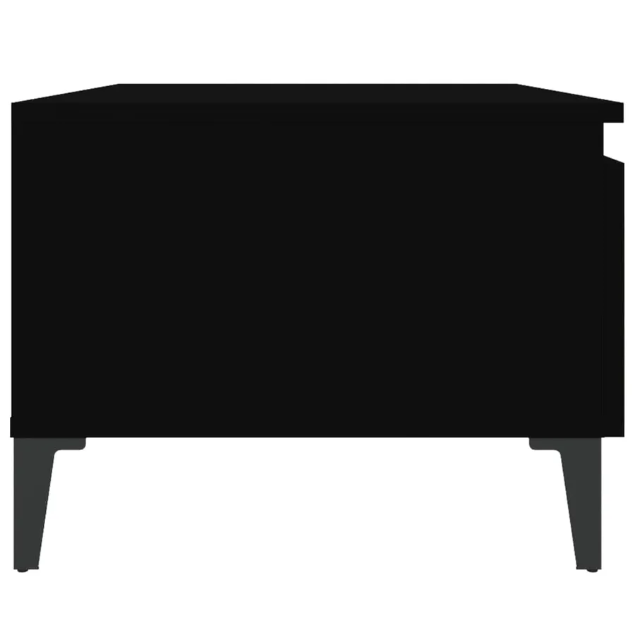 Tables d'appoint 2 pcs Noir 50x46x35 cm Bois d'ingénierie - 9