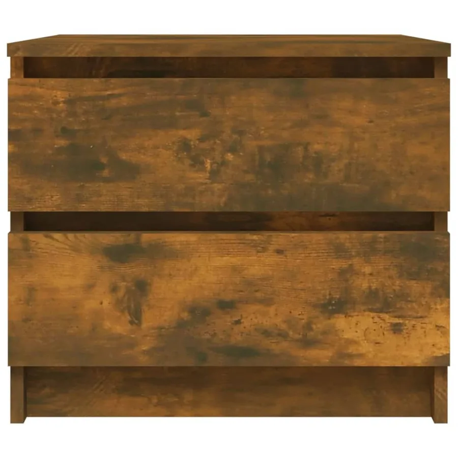 Table de chevet Chêne fumé 50x39x43,5 cm Bois d'ingénierie - 3