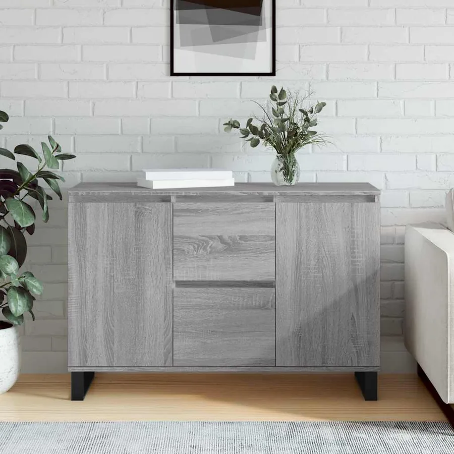 Buffet sonoma gris 101,5x35x70 cm bois d'ingénierie