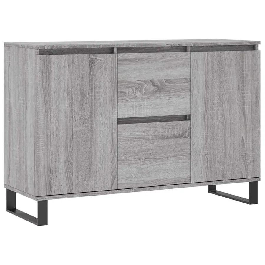 Buffet sonoma gris 101,5x35x70 cm bois d'ingénierie - 2