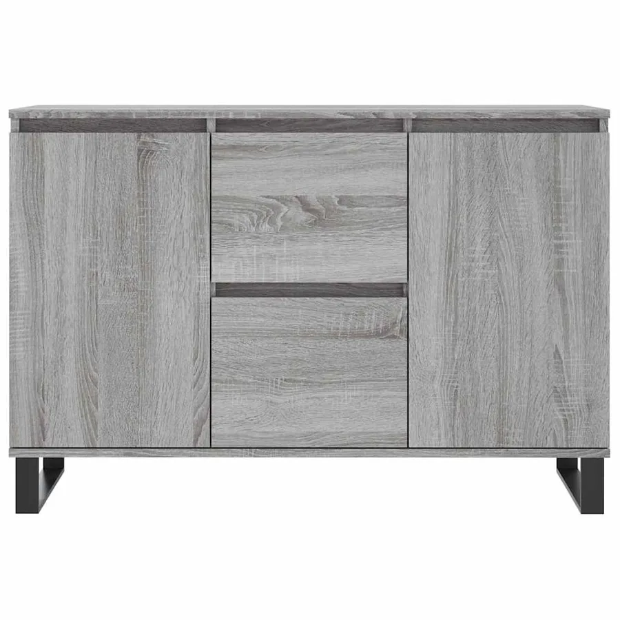 Buffet sonoma gris 101,5x35x70 cm bois d'ingénierie - 5