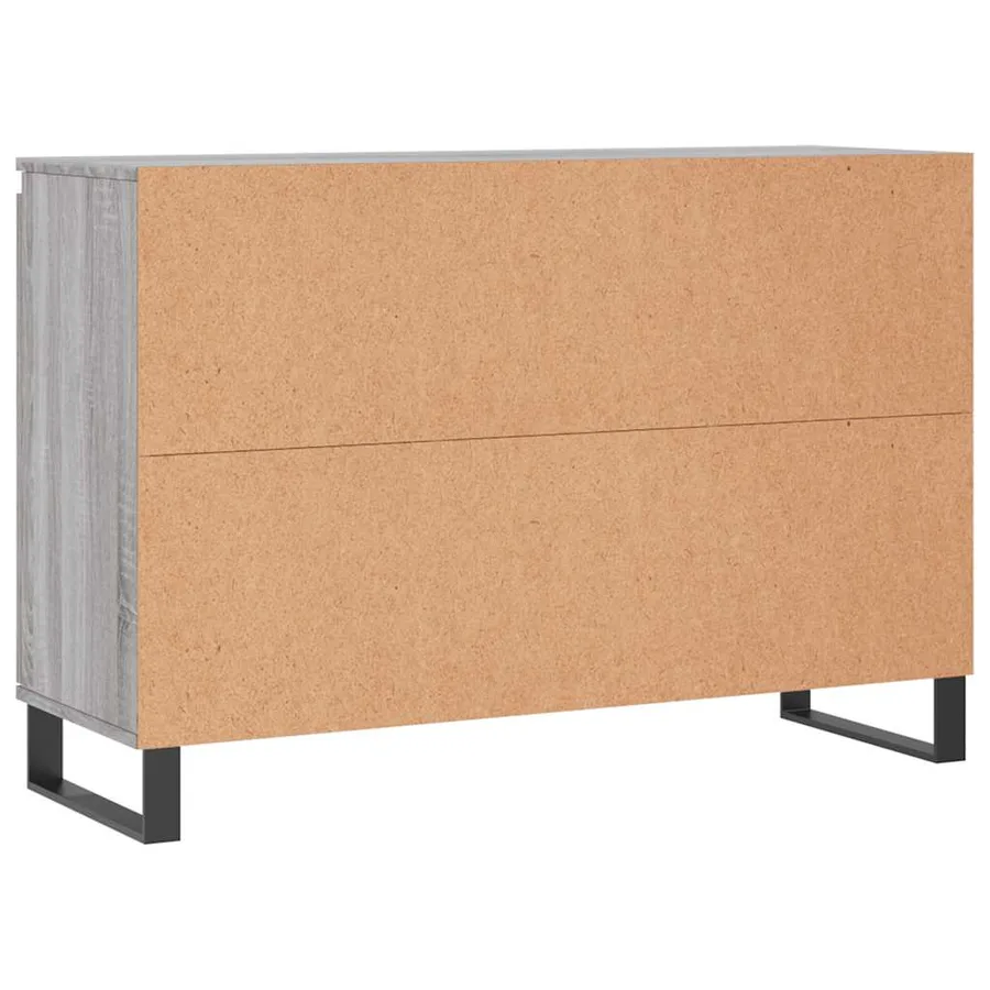 Buffet sonoma gris 101,5x35x70 cm bois d'ingénierie - 8