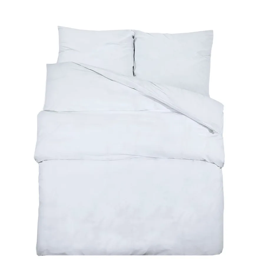 Ensemble de housse de couette Blanc 240x220 cm Microfibre - 2
