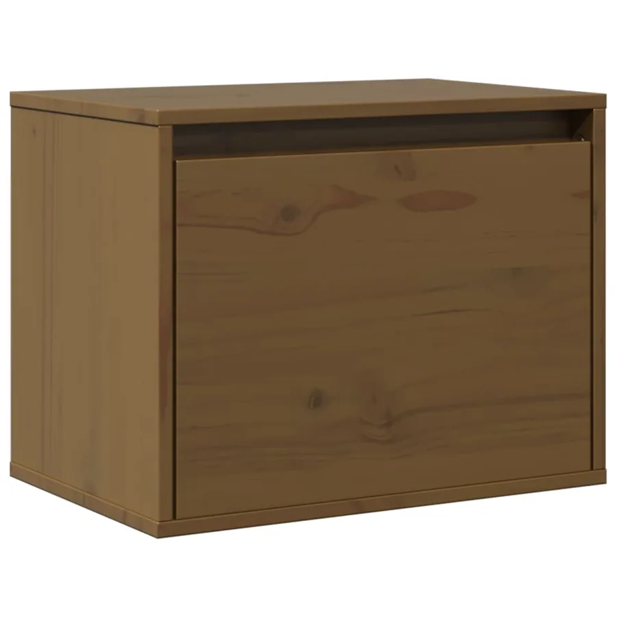 Armoire murale Marron miel 45x30x35 cm Bois de pin massif - 2