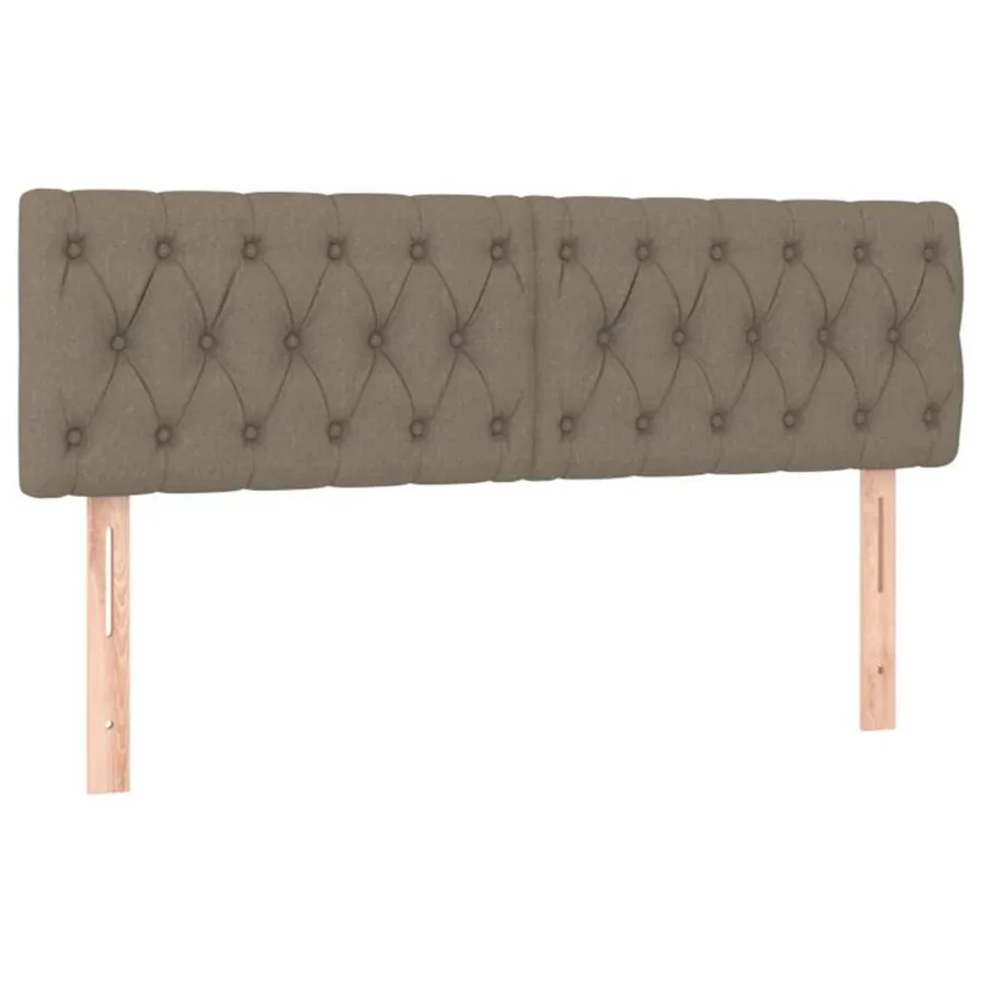 Sommier à lattes de lit avec matelas Taupe 160x200 cm Tissu - 6