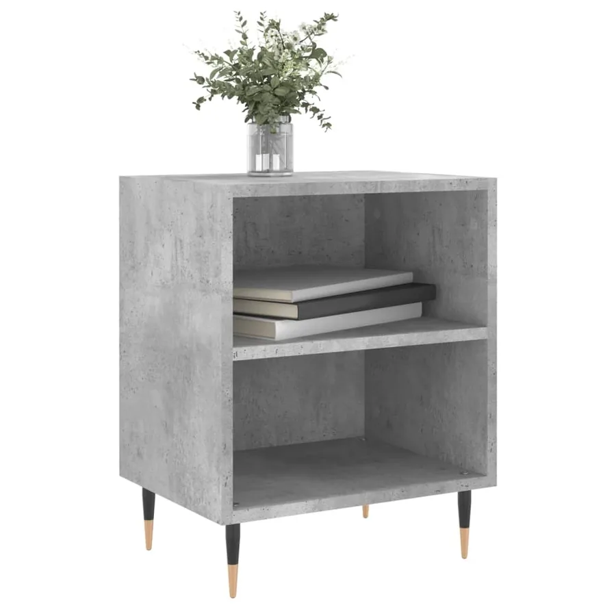 Tables de chevet 2 pcs gris béton 40x30x50 cm bois d'ingénierie - 3