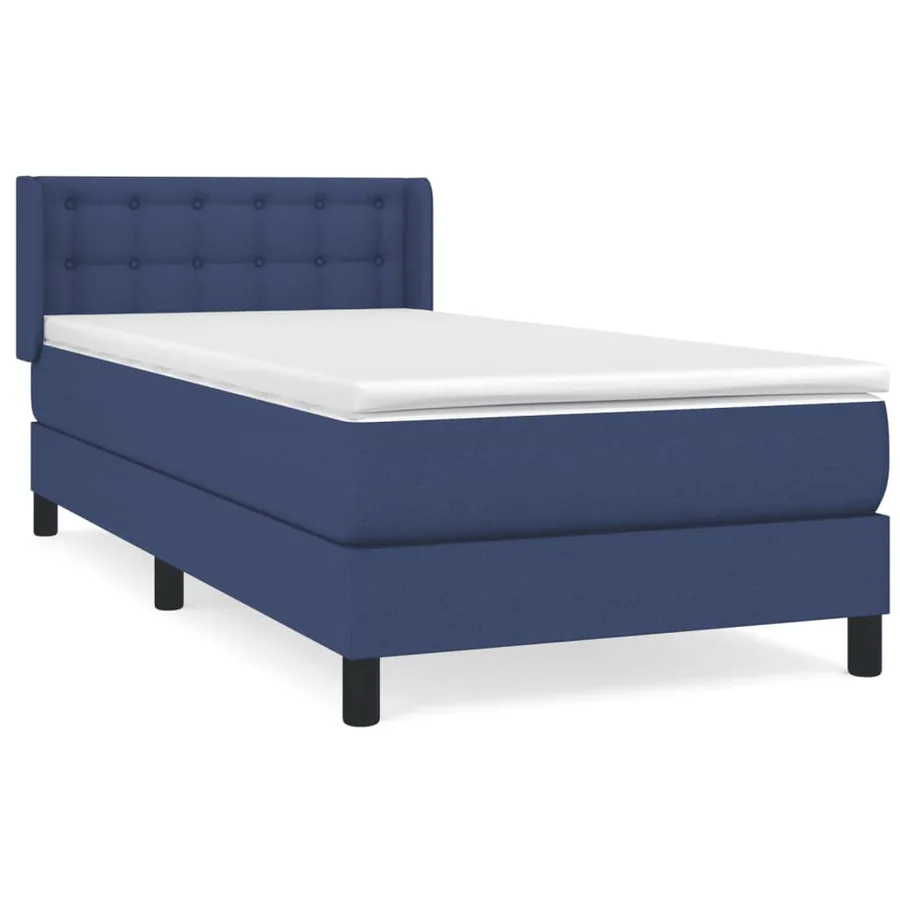 Sommier à lattes de lit avec matelas Bleu 80x200 cm Tissu - 2