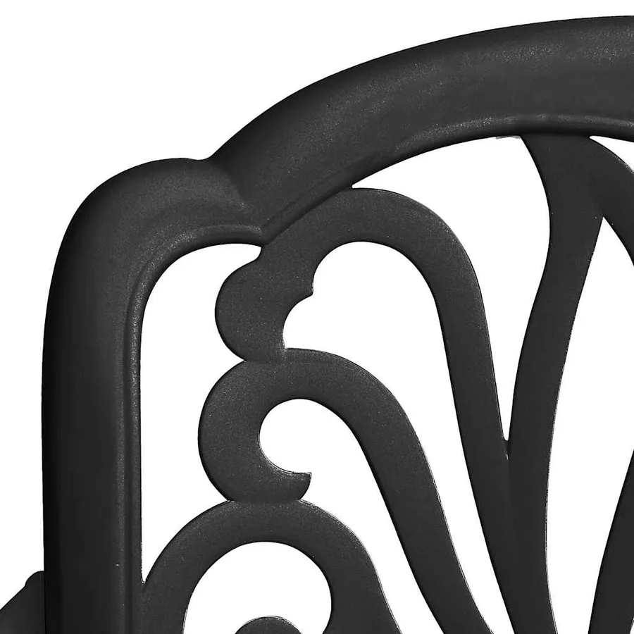 Ensemble de bistro 3 pcs Aluminium coulé Noir - 8