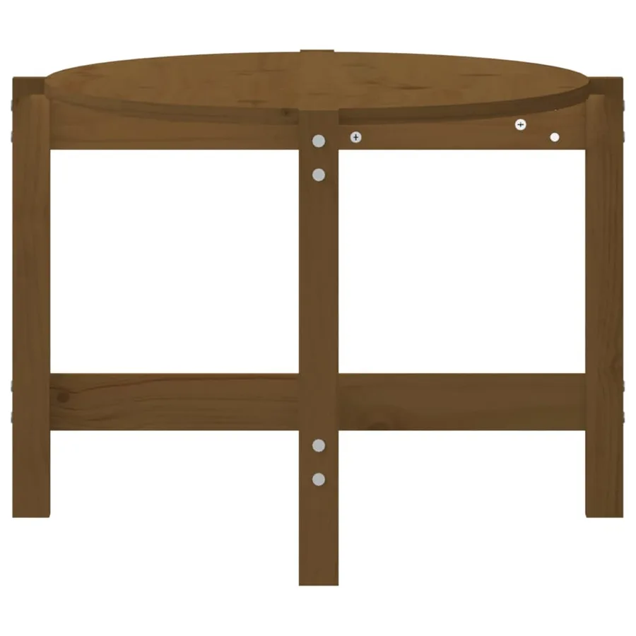 Table basse Marron miel 118x63x45 cm Bois massif de pin - 6