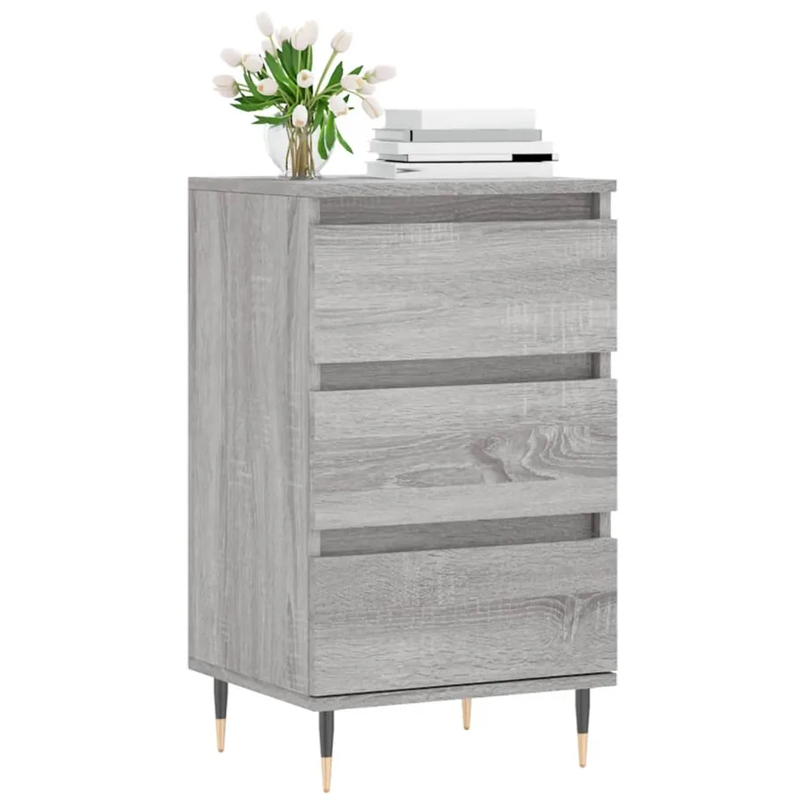 Buffet sonoma gris 40x35x70 cm bois d'ingénierie - 3