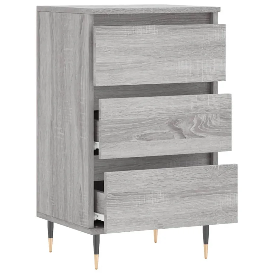Buffet sonoma gris 40x35x70 cm bois d'ingénierie - 6