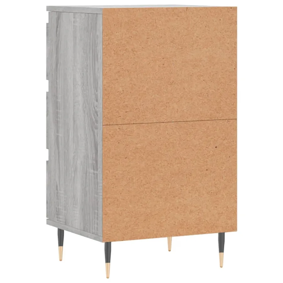Buffet sonoma gris 40x35x70 cm bois d'ingénierie - 8