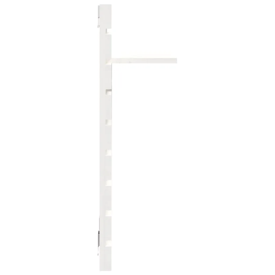 Étagères de chevet murales 2 pcs Blanc Bois de pin massif - 7