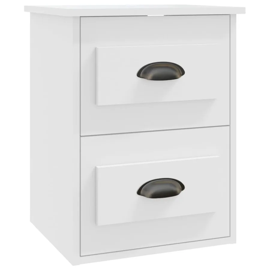 Table de chevet murale blanc 41,5x36x53 cm - 2