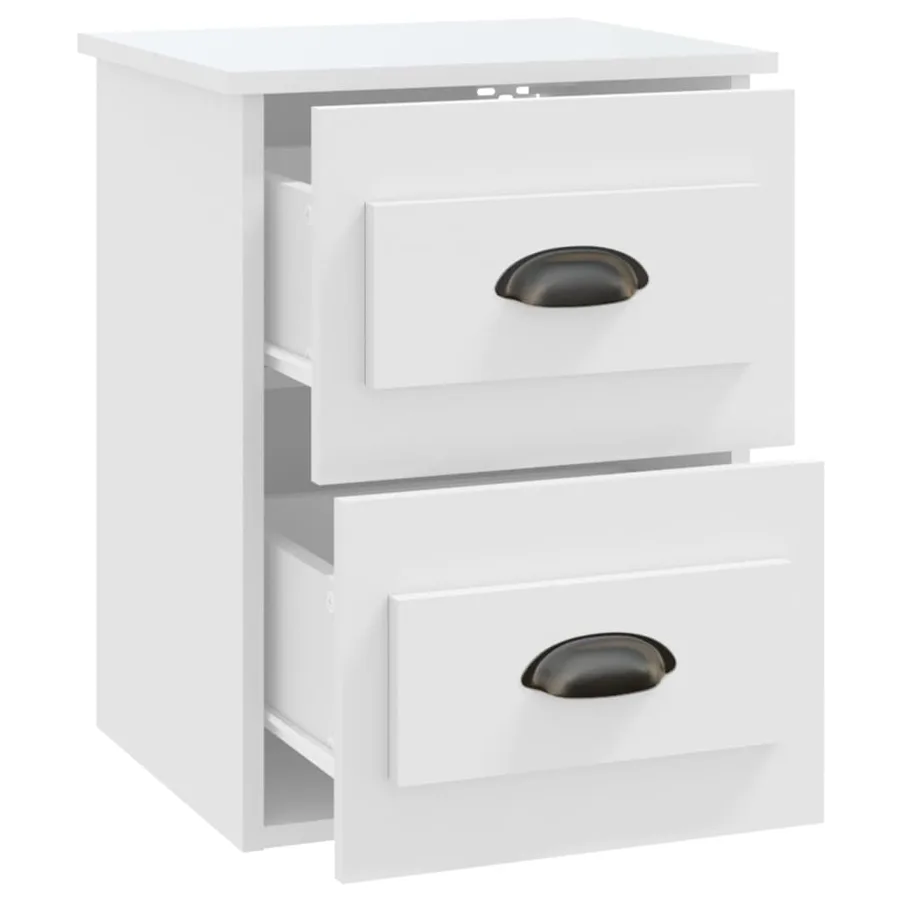 Table de chevet murale blanc 41,5x36x53 cm - 6
