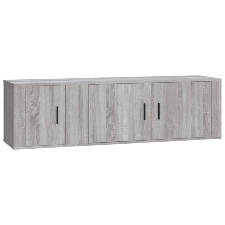 Ensemble de meubles TV 2 pcs Sonoma gris Bois d'ingénierie - 2
