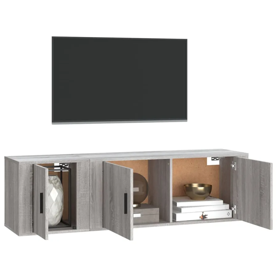Ensemble de meubles TV 2 pcs Sonoma gris Bois d'ingénierie - 3
