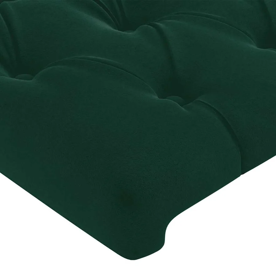Tête de lit Vert foncé 100x7x118/128 cm Velours - 4