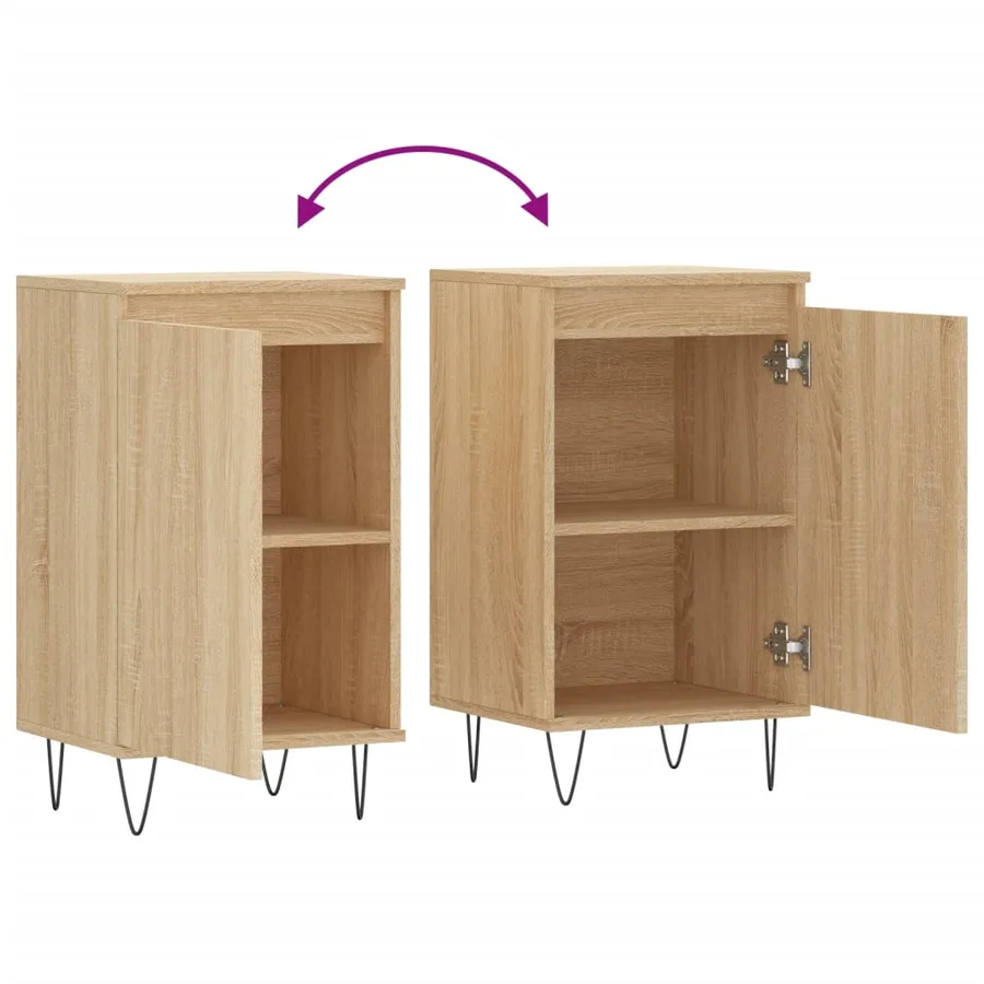 Buffets 2 pcs chêne sonoma 40x35x70 cm bois d'ingénierie - 10