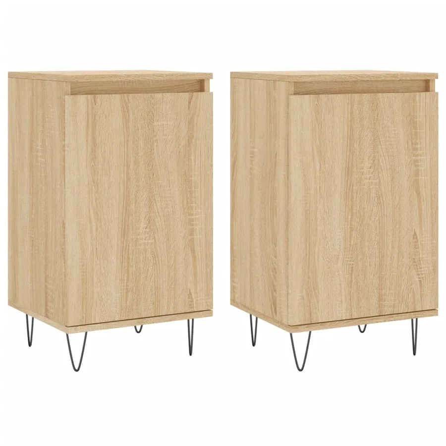 Buffets 2 pcs chêne sonoma 40x35x70 cm bois d'ingénierie - 2