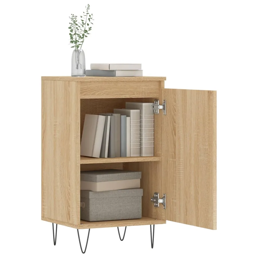 Buffets 2 pcs chêne sonoma 40x35x70 cm bois d'ingénierie - 4