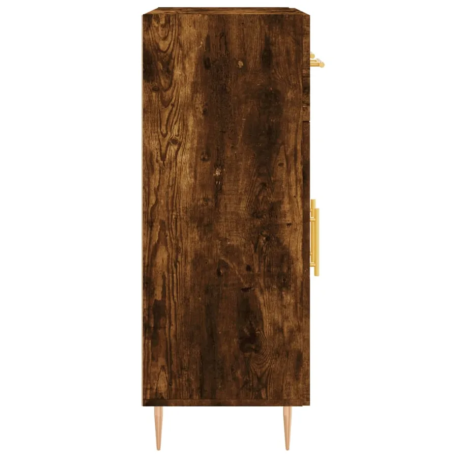 Buffet chêne fumé 69,5x34x90 cm bois d'ingénierie - 7
