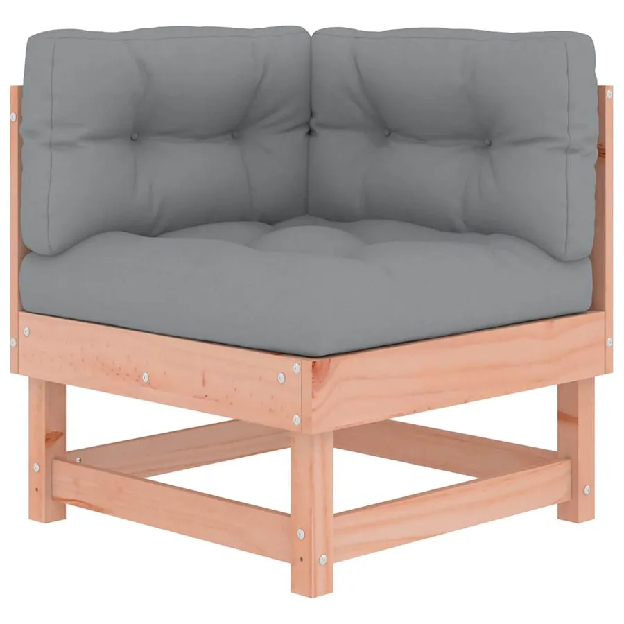 Salon de jardin 10 pcs avec coussins bois massif douglas - 4