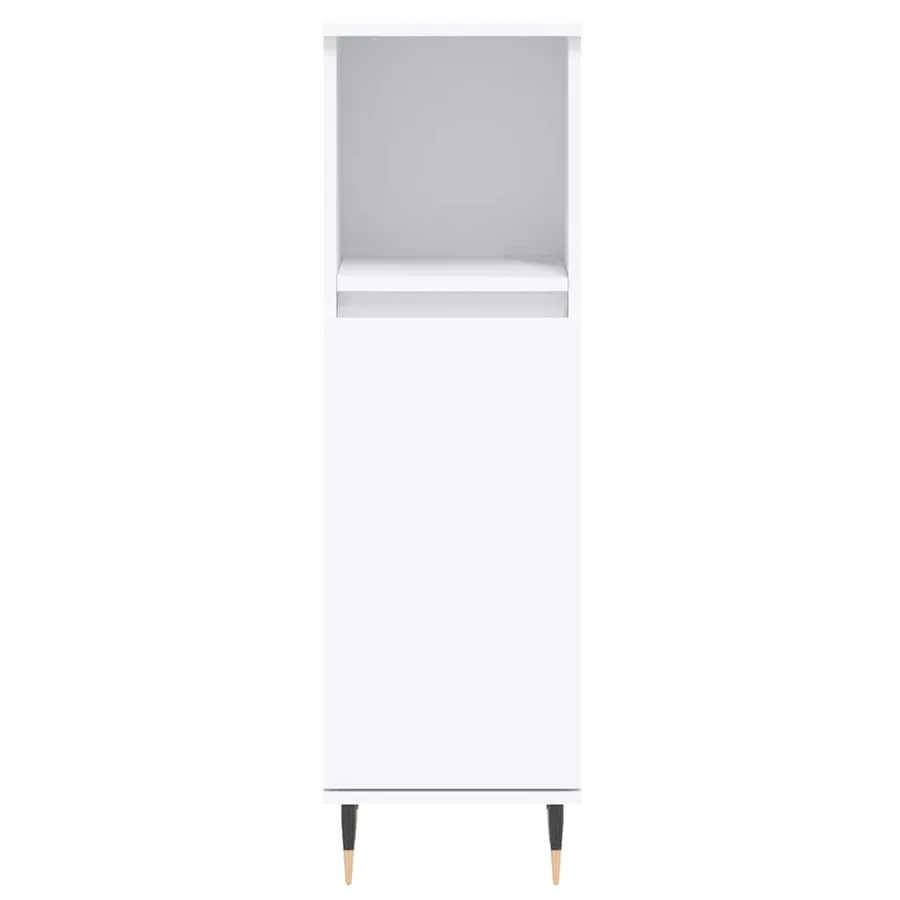 Armoire de salle de bain blanc 30x30x100 cm bois d'ingénierie - 5