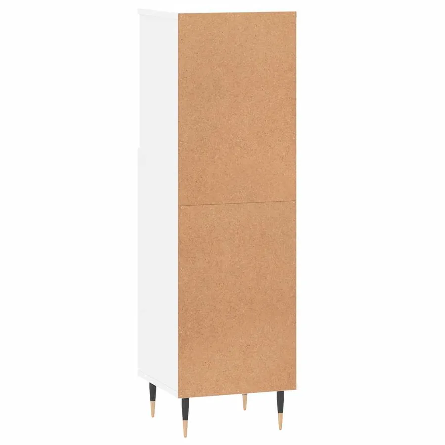 Armoire de salle de bain blanc 30x30x100 cm bois d'ingénierie - 8