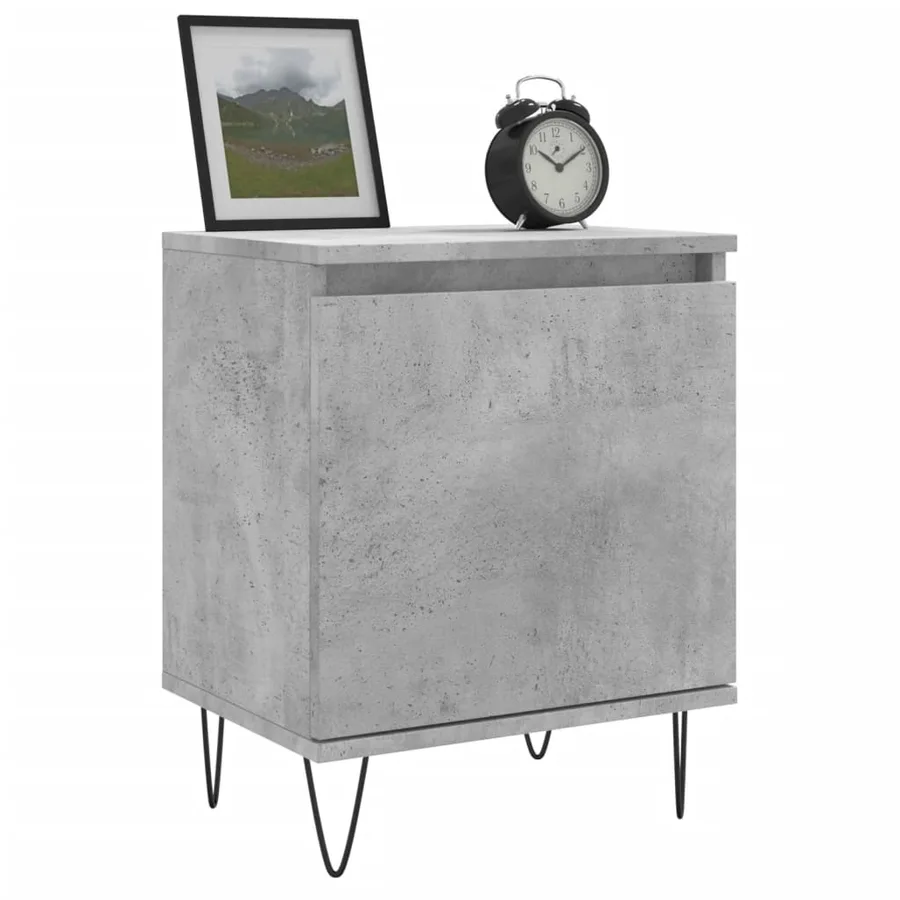 Tables de chevet 2 pcs gris béton 40x30x50 cm bois d'ingénierie - 3