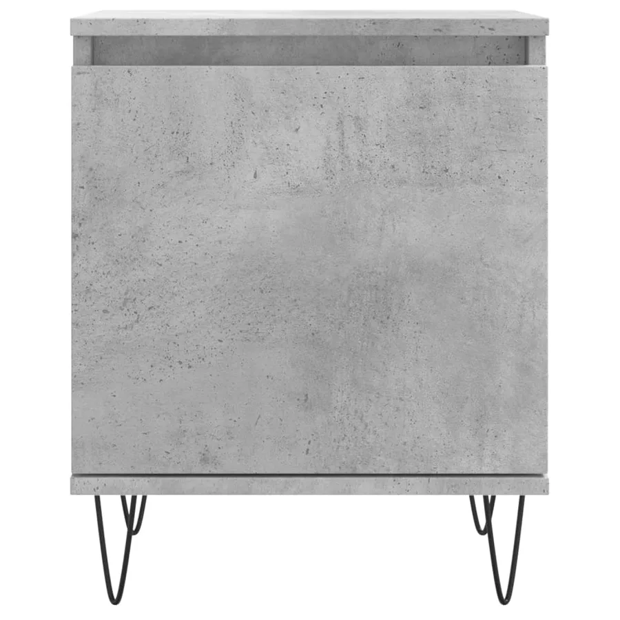 Tables de chevet 2 pcs gris béton 40x30x50 cm bois d'ingénierie - 5