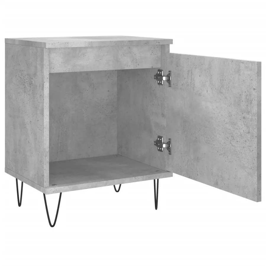 Tables de chevet 2 pcs gris béton 40x30x50 cm bois d'ingénierie - 6